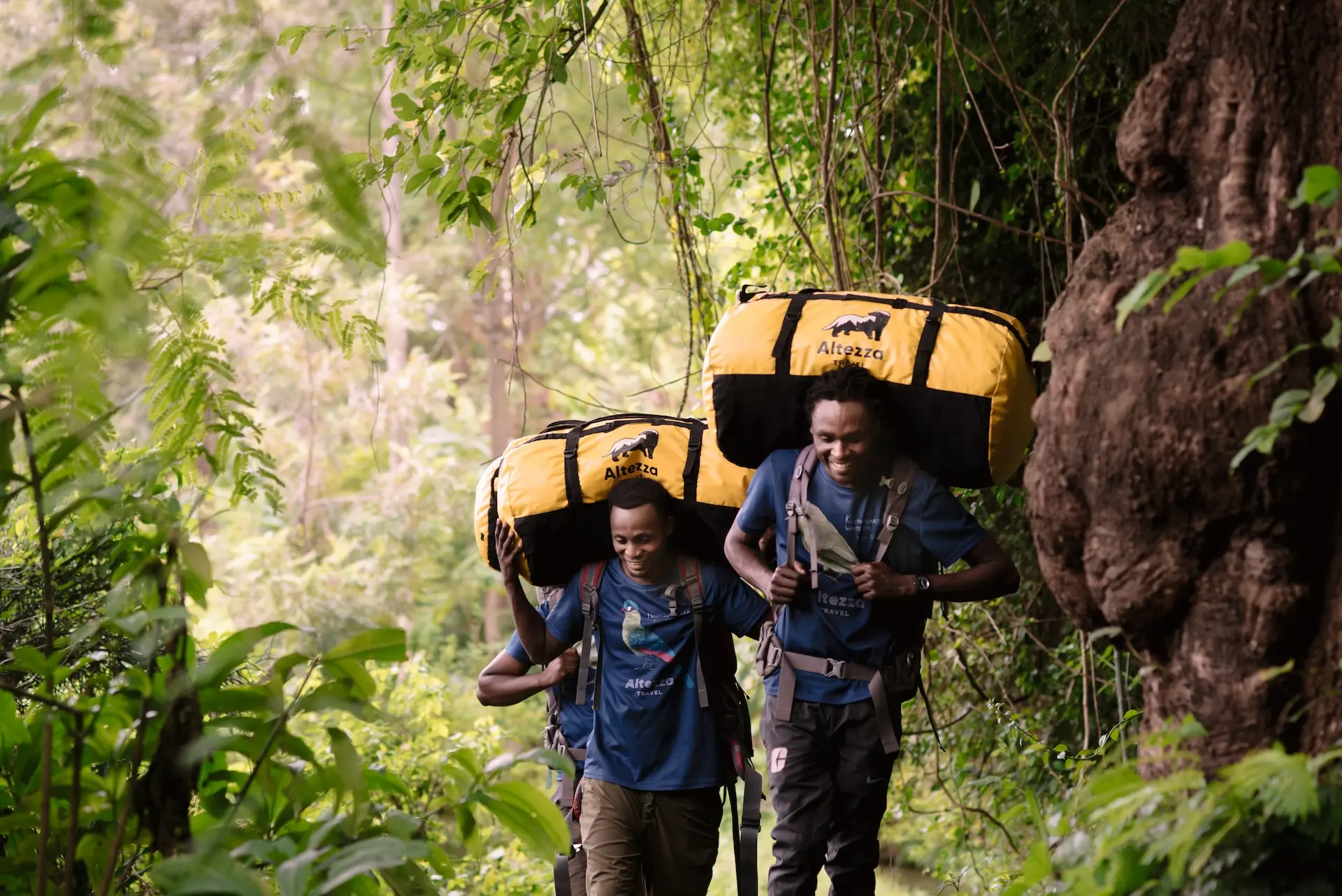 Los porteadores del Kilimanjaro son esenciales en cualquier expedición